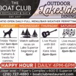 Boat Club Schedule of Summer Events